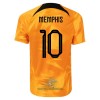 Officiële Voetbalshirt Nederland Memphis 10 Thuis WK 2022 - Heren